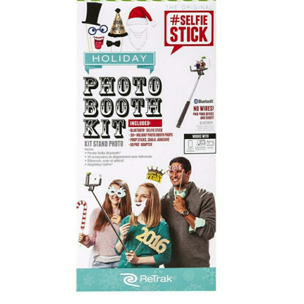 ReTrak - Selfie Stick Holiday Photo Booth Prop Kit